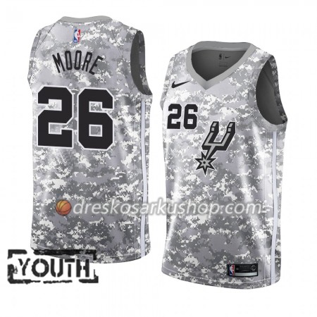 Dječji NBA Dres San Antonio Spurs Ben Moore 26 Nike 2018-19 Siva Swingman